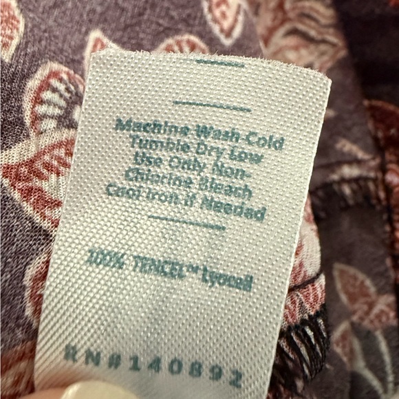 Marine Layer Lola Warm Floral Puff Sleeve Midi Dress Small - Picture 9 of 9